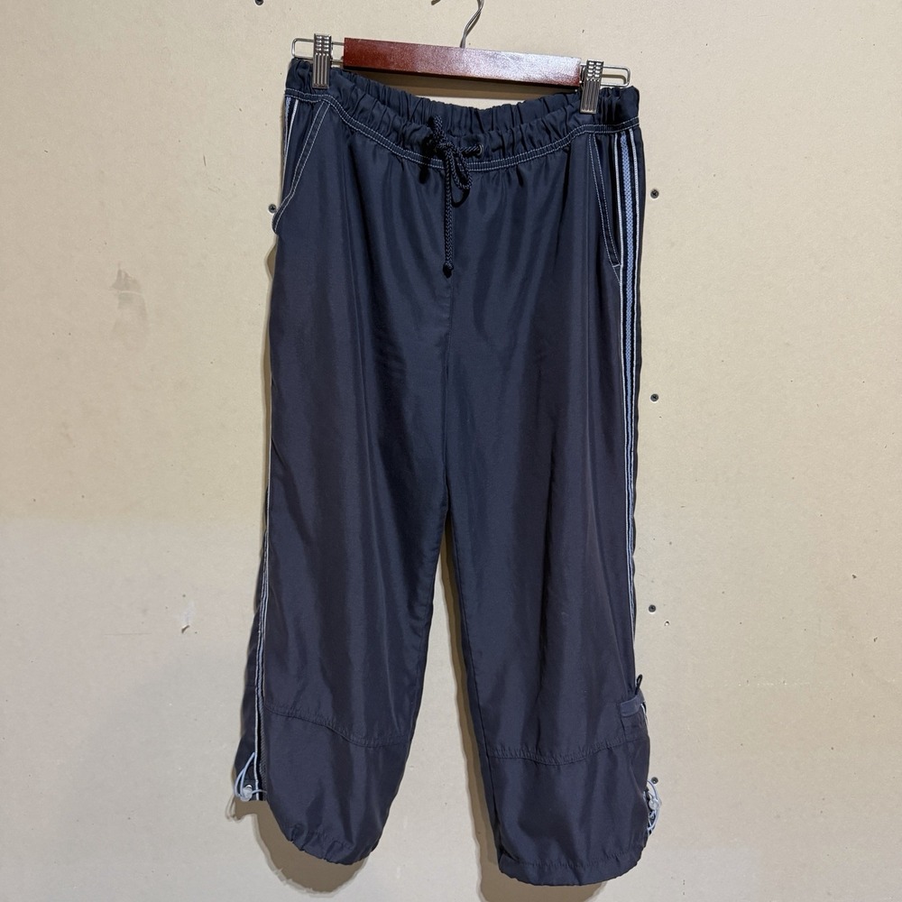 Vintage Fuda International Navy Cropped Track Pants Capri Y2K Gorpcore